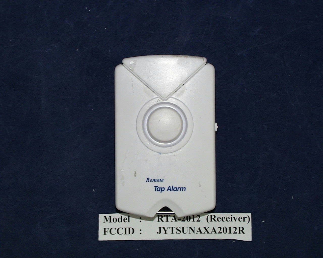 Remote Tap Alarm - FCC ID JYTSUNAXA2012R - Sun Fu Cheong Electronics Co Ltd
