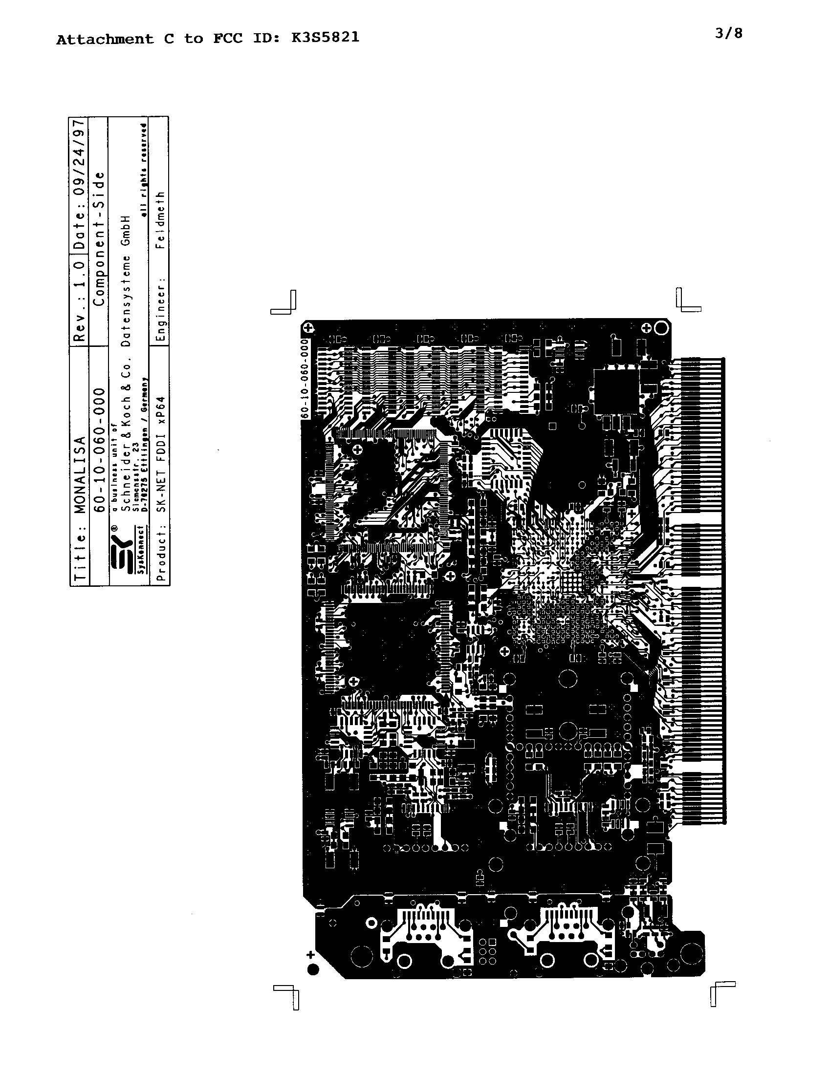 Network Card w/50 MHz Oscillator - FCC ID K3S5821 - SysKonnect (2)