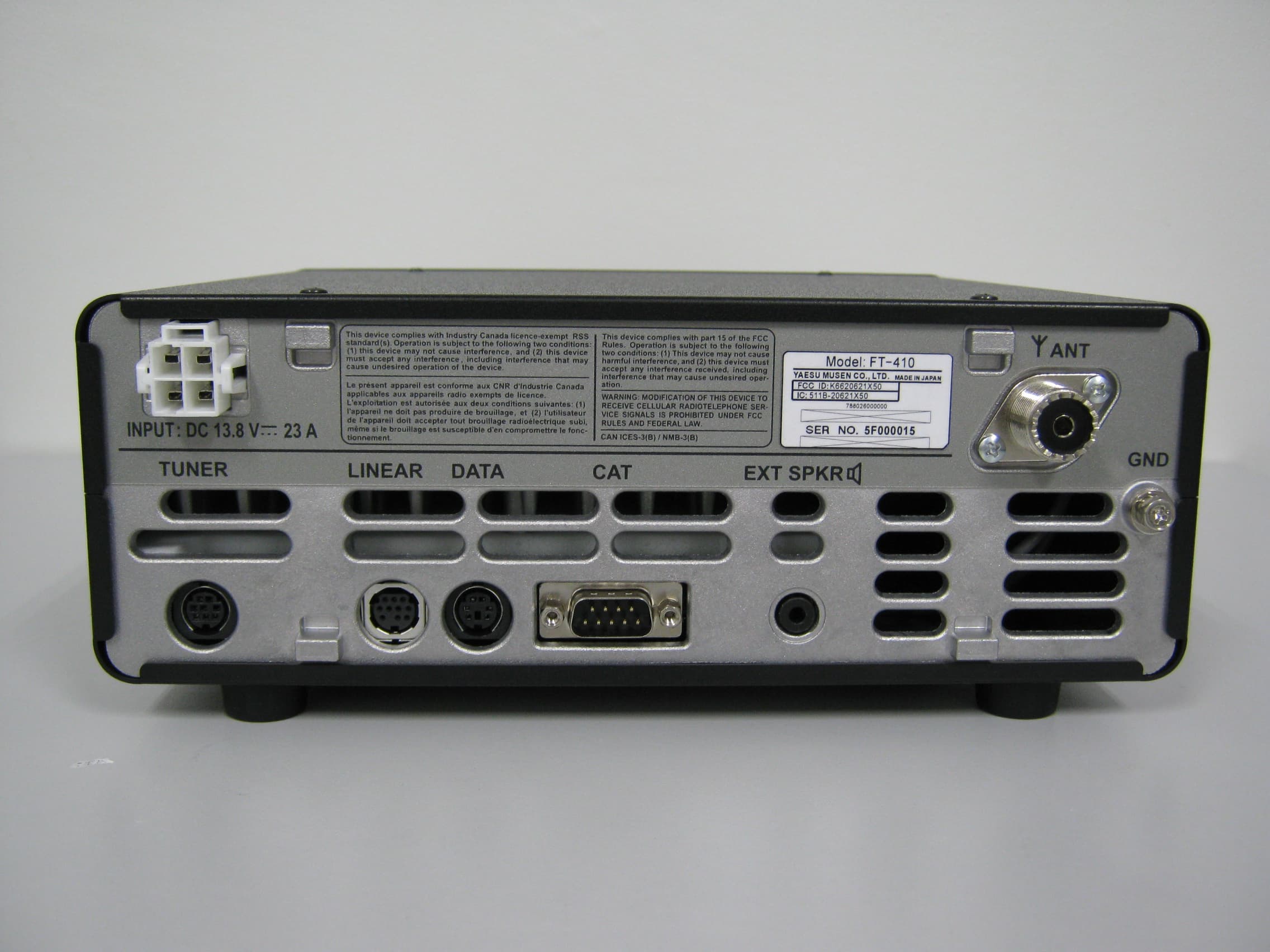 HF Transceiver - FCC ID K6620621X50 - Yaesu Musen Co., Ltd.