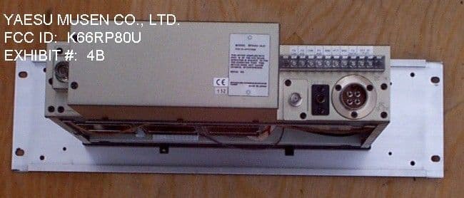 UHF TRANSMITTER - FCC ID K66RP80U - Yaesu Musen Co., Ltd.