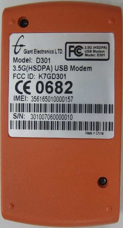 Model D301 - FCC ID K7GD301 - Giant Electronics Ltd