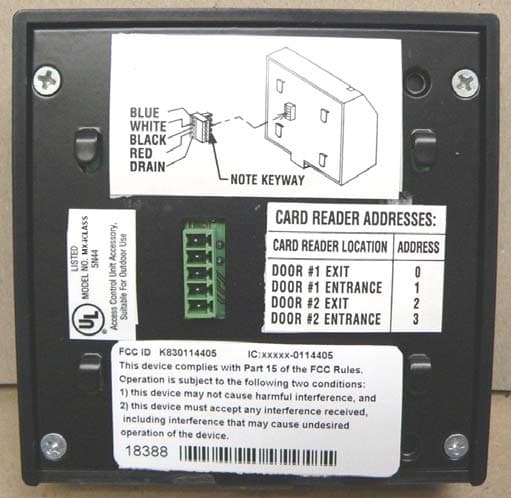 Keypad Proximity Reader - FCC ID K830114405 - Matrix Systems Inc