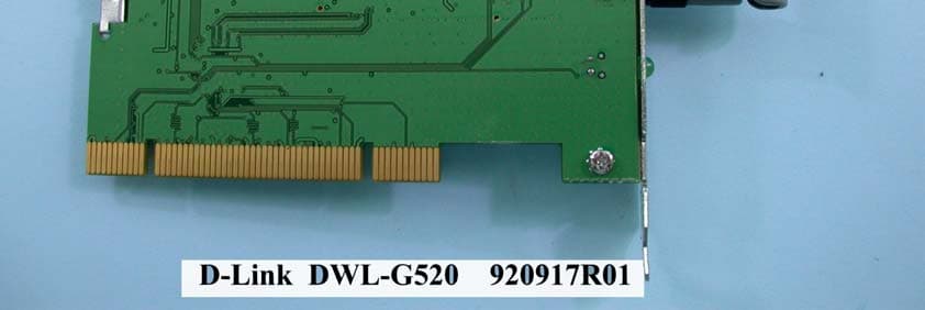 2.4GHz 54Mbps Wireless PCI Card - FCC ID KA2DWLG520A3 - D-Link Corporation (1)
