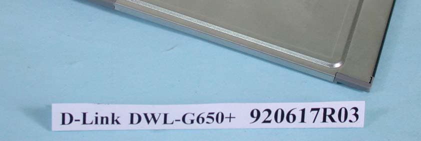 Wireless Card bus Adapter - FCC ID KA2DWLG650PLUS - D-Link Corporation (2)