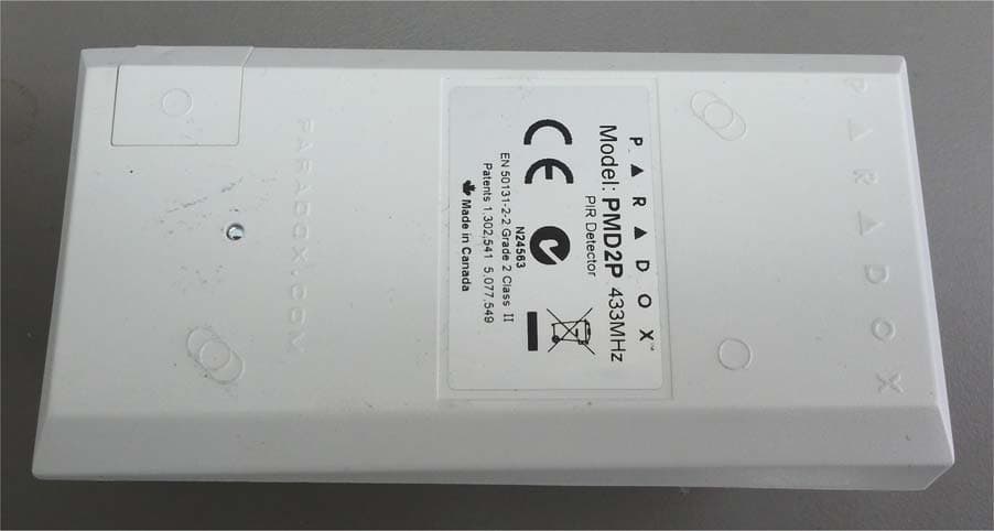 Wireless PIR detector - FCC ID KDYMGPMD2P - Paradox Security Systems (2)