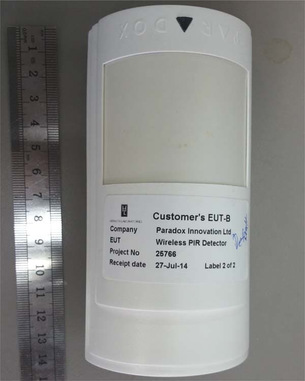 Wireless PIR detector - FCC ID KDYMGPMD2P - Paradox Security Systems (1)