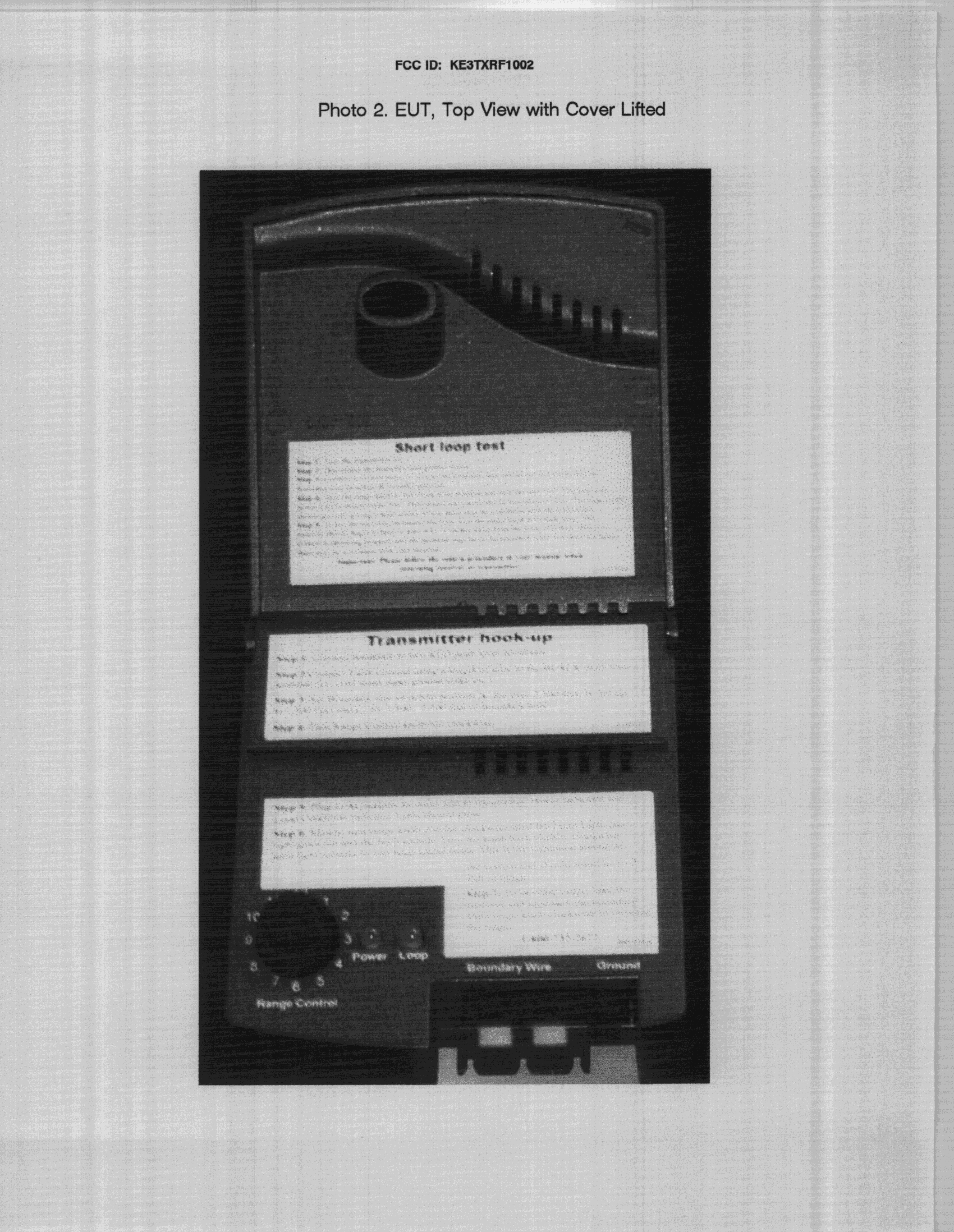 Dog Fence Transmitter - FCC ID KE3TXRF1002 - Radio Systems Corp (4)