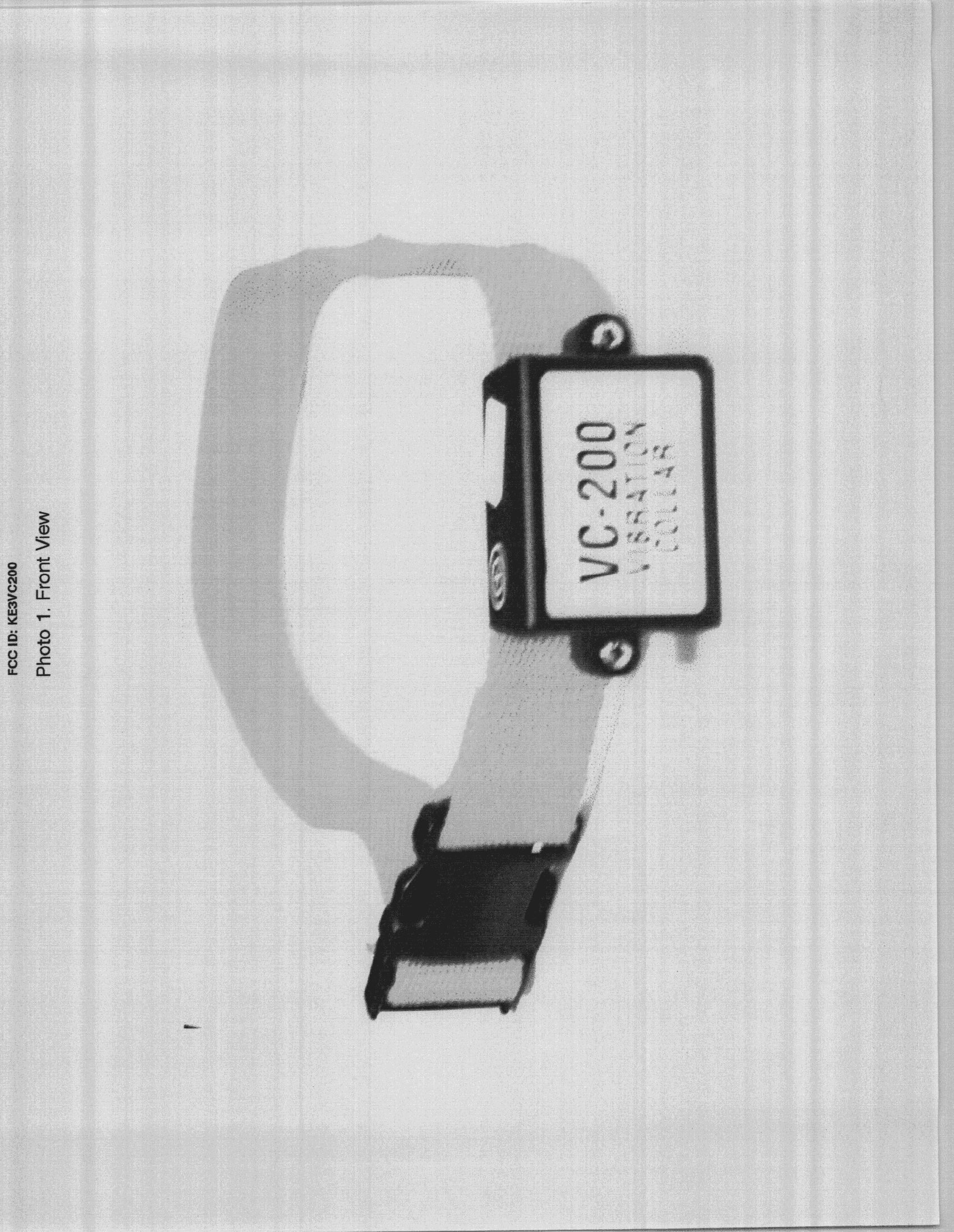 Dog Collar Receiver - FCC ID KE3VC200 - Radio Systems Corp