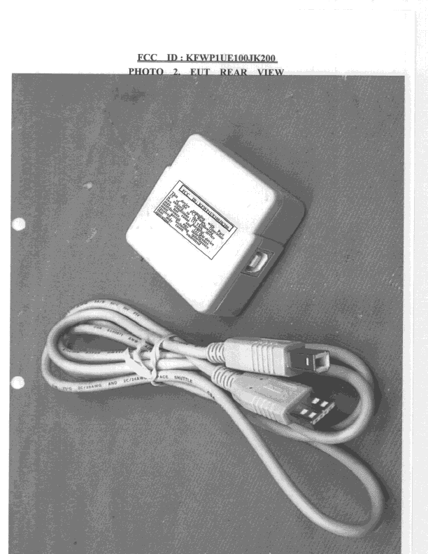 JBP - Part 15 Class B Computing Device Peripheral - FCC ID KFWP1UE100JK200 - Ruby Tech Corp.