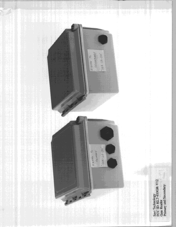 TAG enabler transmitter - FCC ID KL7-410GR-V12 - Savi Technology Inc