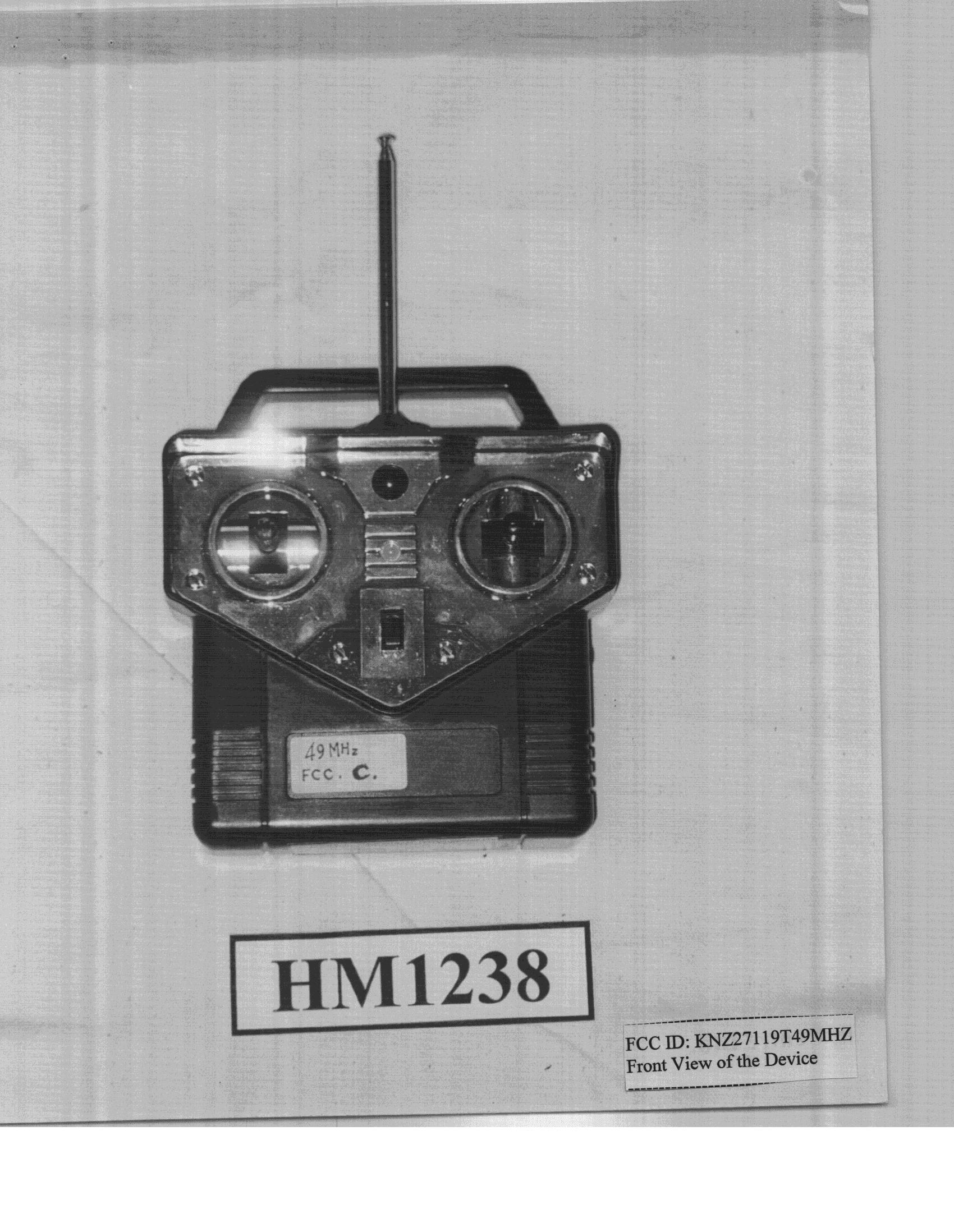 R/C Toy Car Transmitter - FCC ID KNZ27119T49MHZ - DSI (HK) Ltd (2)