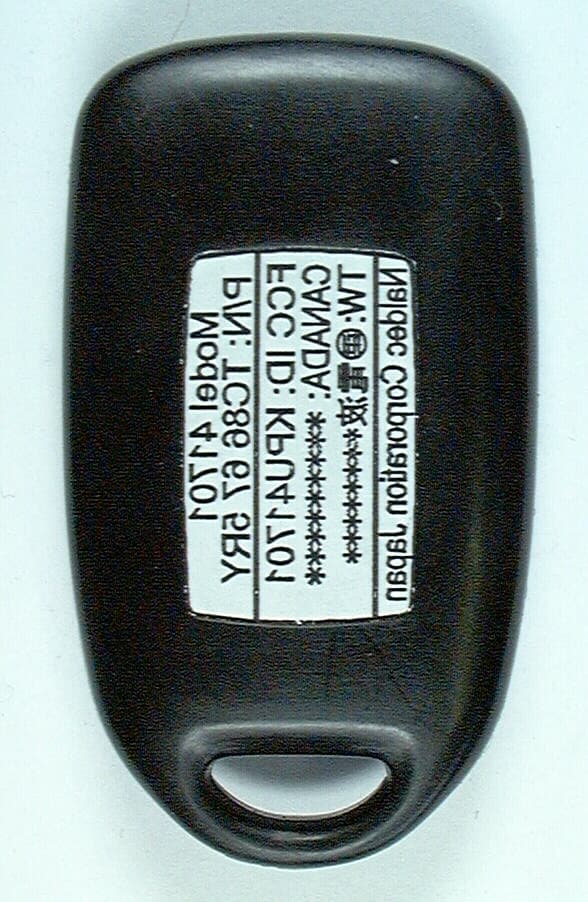 Transmitter for Keyless Entry System - FCC ID KPU41701 - Visteon Japan, Ltd.