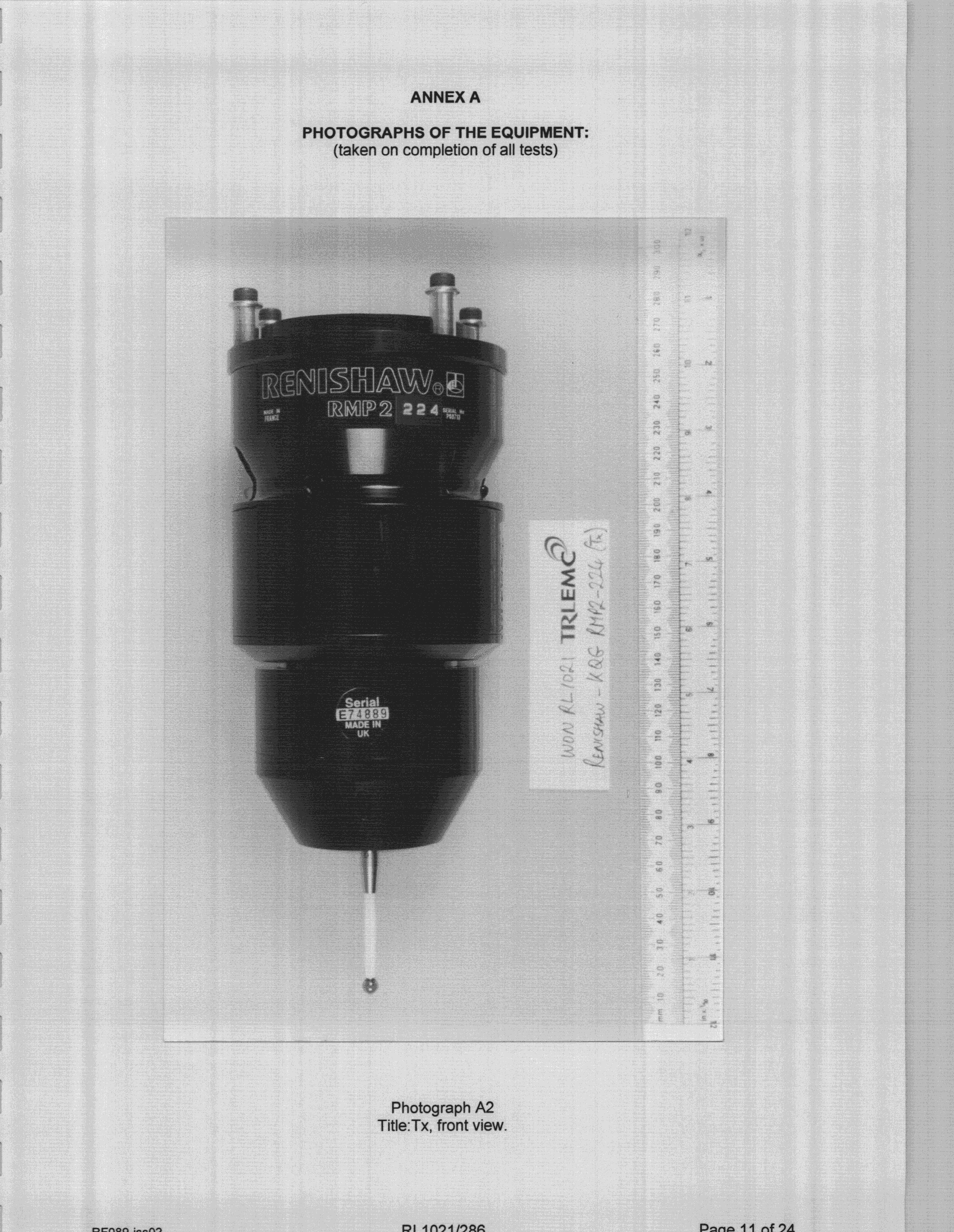 DXX - Part 15 Low Power Communication Device Transmitter - FCC ID KQGRMP2-224 - Renishaw plc (2)