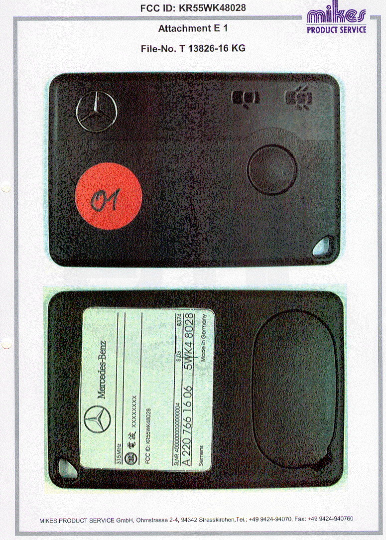 Car Security Remote Control - FCC ID KR55WK48028 - Continental Automotive Technologies GmbH (3)