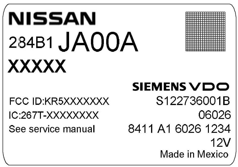 Inductive system, Vehicle Immobilizer - FCC ID KR5S122736001 - Continental Automotive Technologies GmbH