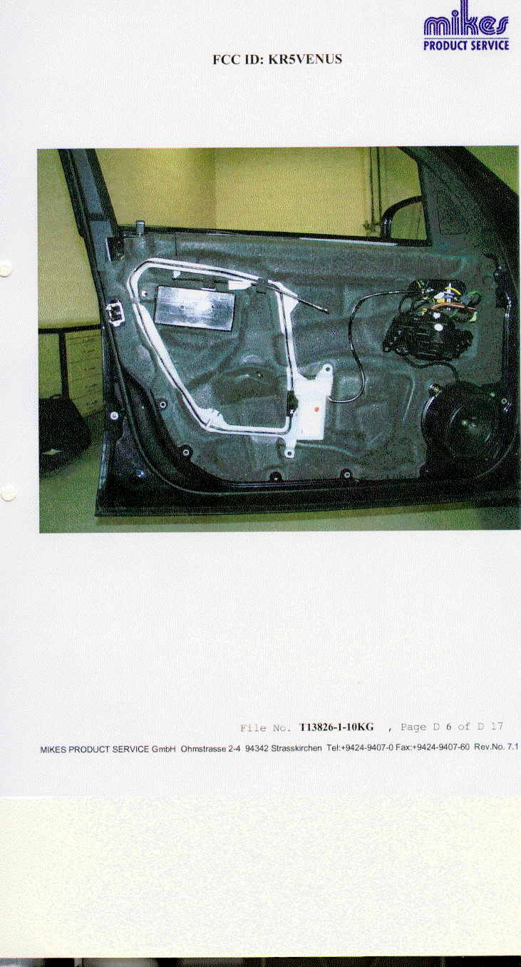 Immobilizer System - FCC ID KR5VENUS - Continental Automotive Technologies GmbH (3)
