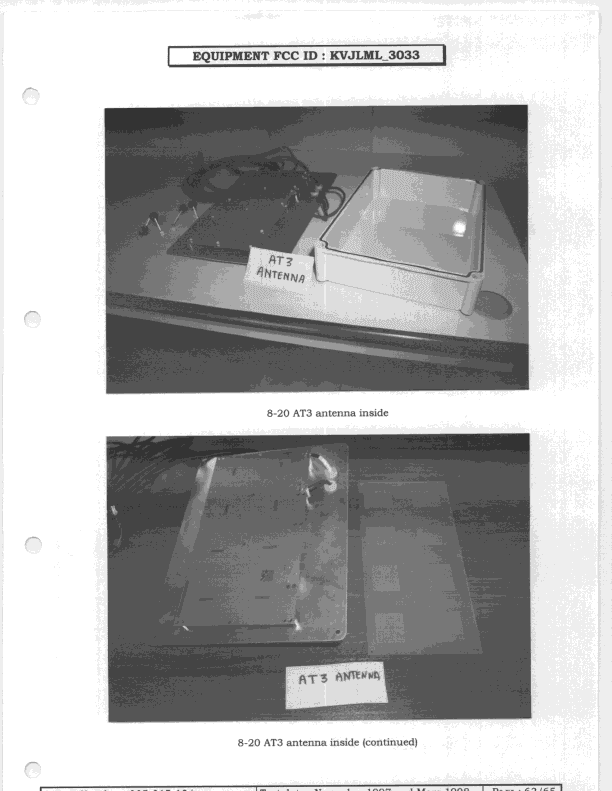 FDS - Part 15 Field Disturbance Sensor - FCC ID KVJLML3033 - THALES Communications