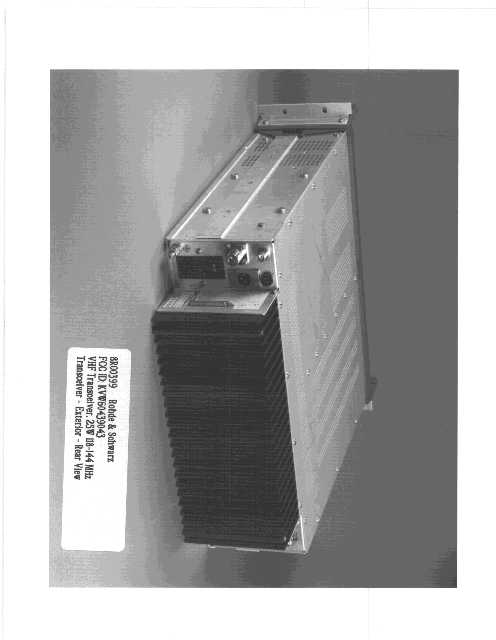 TNB - Licensed Non-Broadcast Station Transmitter - FCC ID KVW60439043 - Rohde & Schwarz GmbH & Co KG (2)