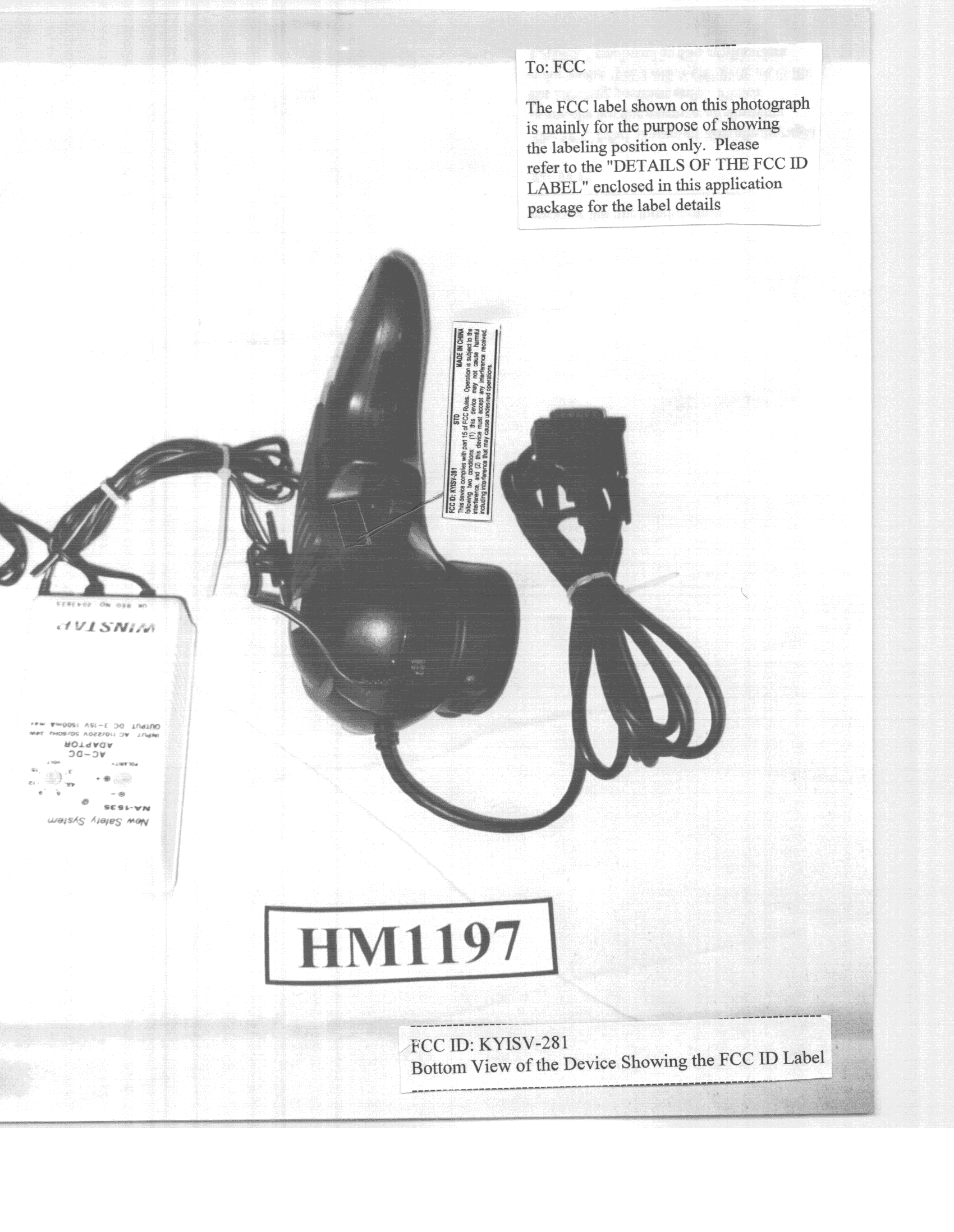 JBP - Part 15 Class B Computing Device Peripheral - FCC ID KYISV-281 - Std Manufacturing Limited (2)