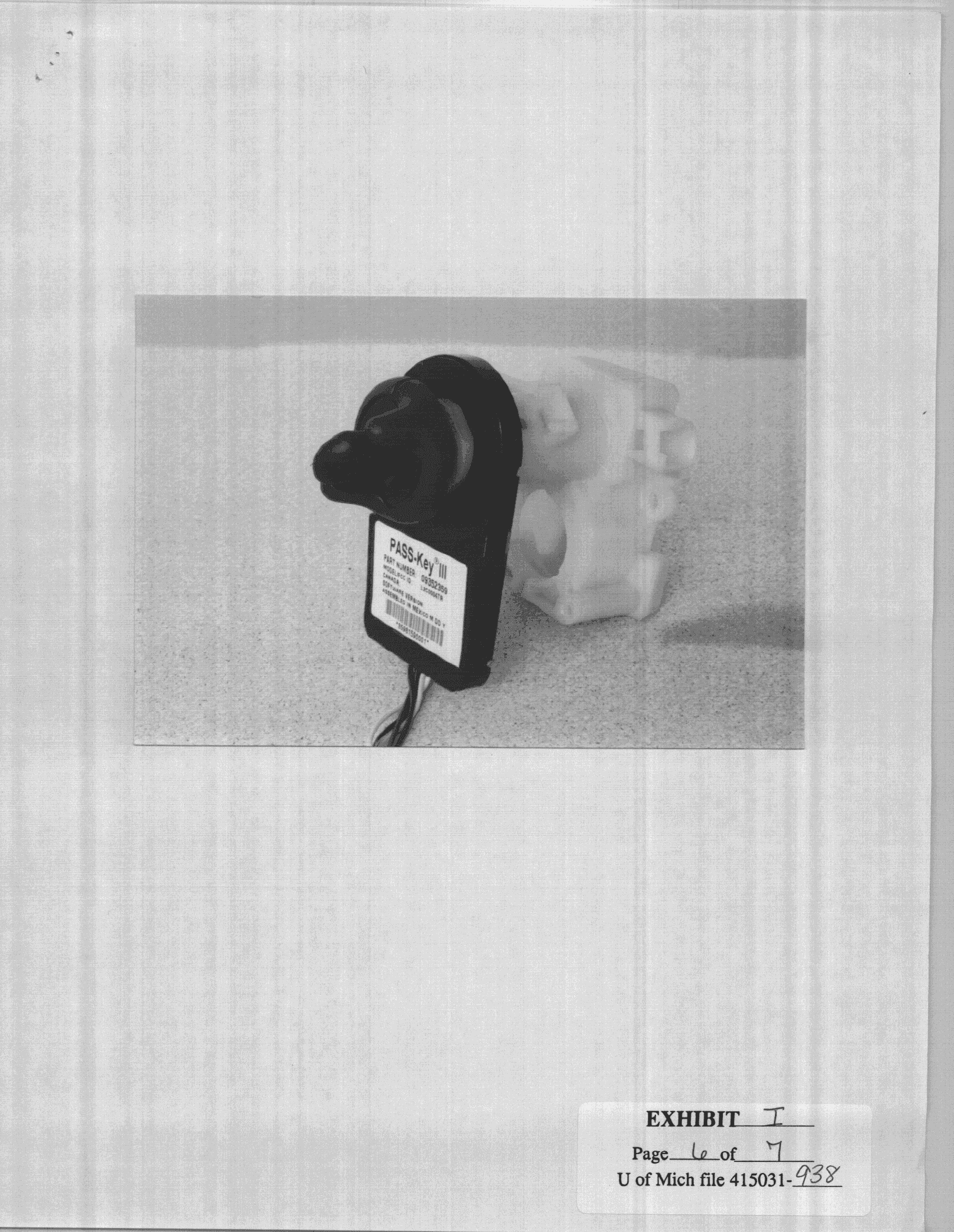 Ignition Immobilizer Transmitter - FCC ID L2C0003TR - APTIV Services US LLC