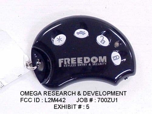 Car Alarm Transmitter - FCC ID L2M442 - Omega Research and Development Inc