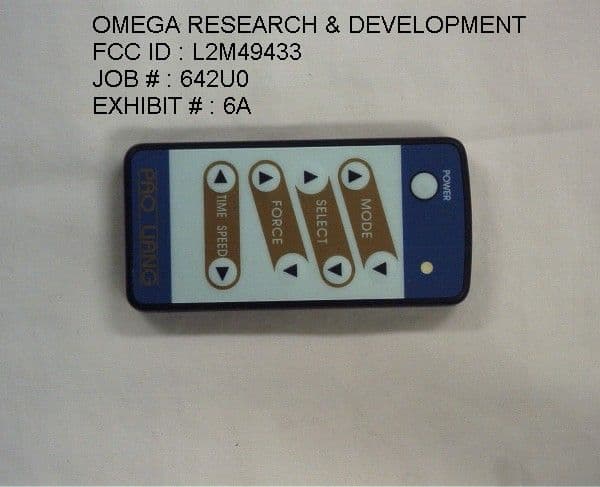 Security Device Transmitter - FCC ID L2M49433 - Omega Research and Development Inc