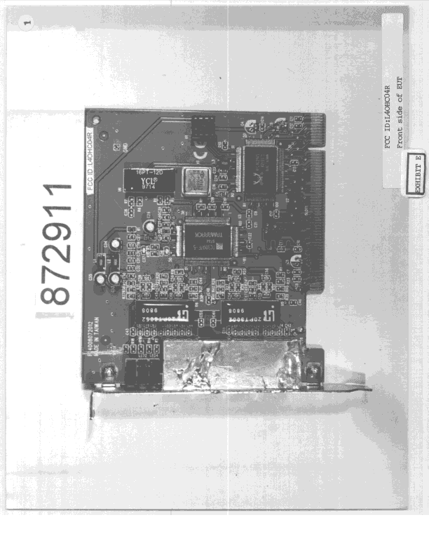 JBP - Part 15 Class B Computing Device Peripheral - FCC ID L4OHC04R - CIS Technology Inc
