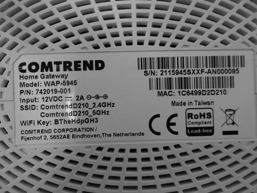 Home Gateway - FCC ID L9VWAP60AXD - Comtrend Corporation (5)