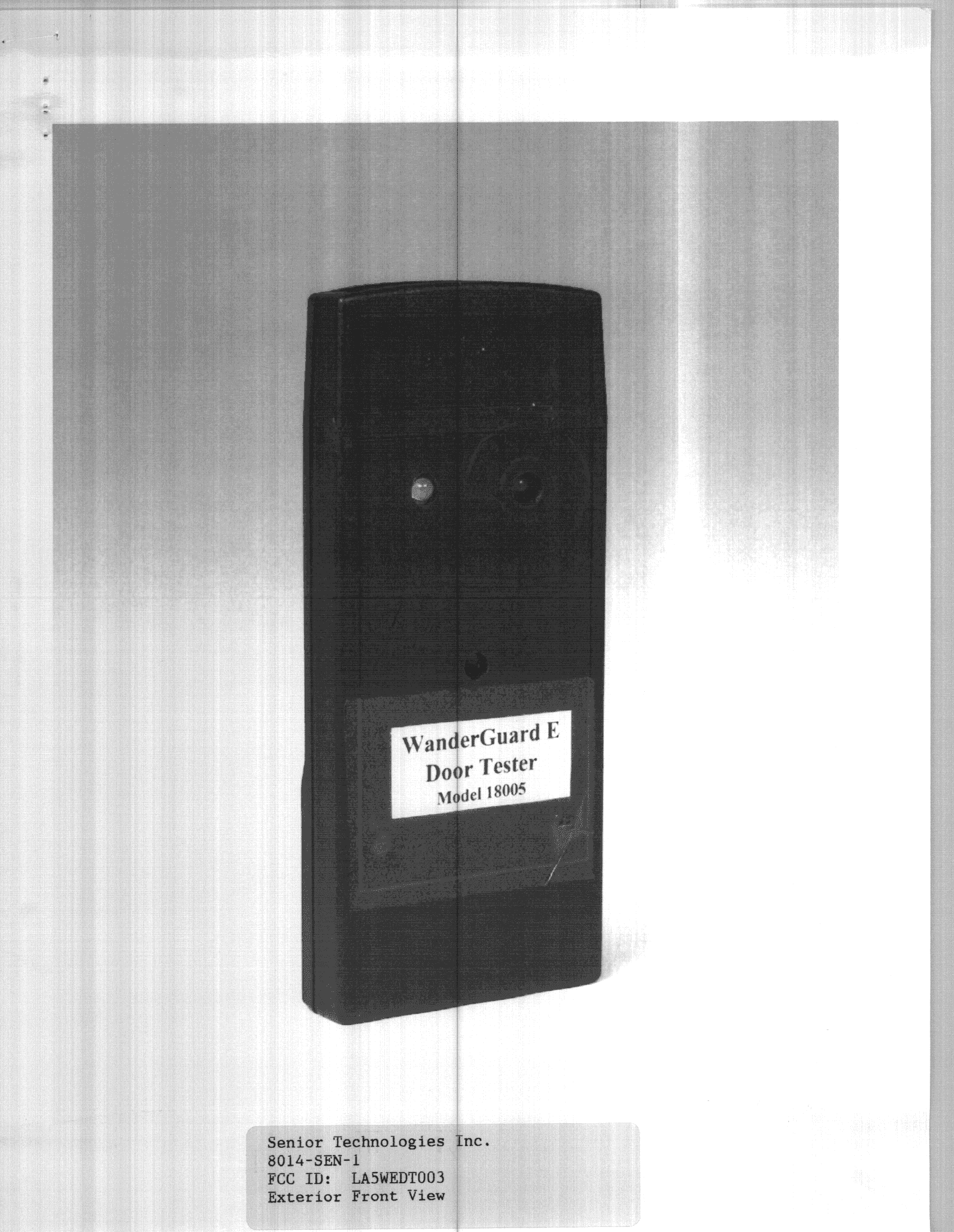 DCD - Part 15 Low Power Transmitter Below 1705 kHz - FCC ID LA5WEDT003 - Senior Technologies Inc