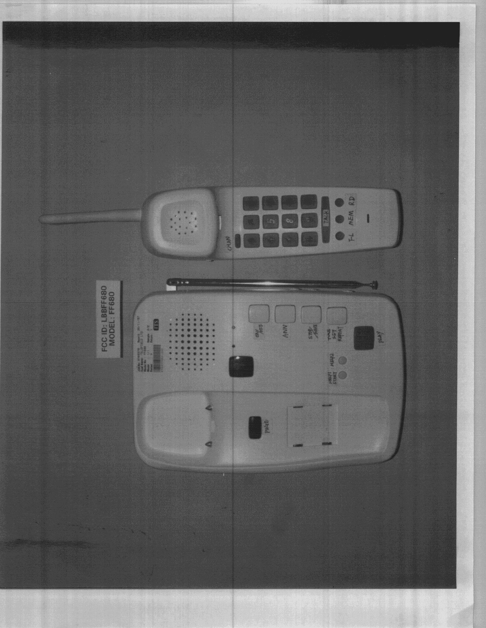 ETS - Part 15 Cordless Telephone System - FCC ID LBBFF680 - Continental Conair Limited (2)