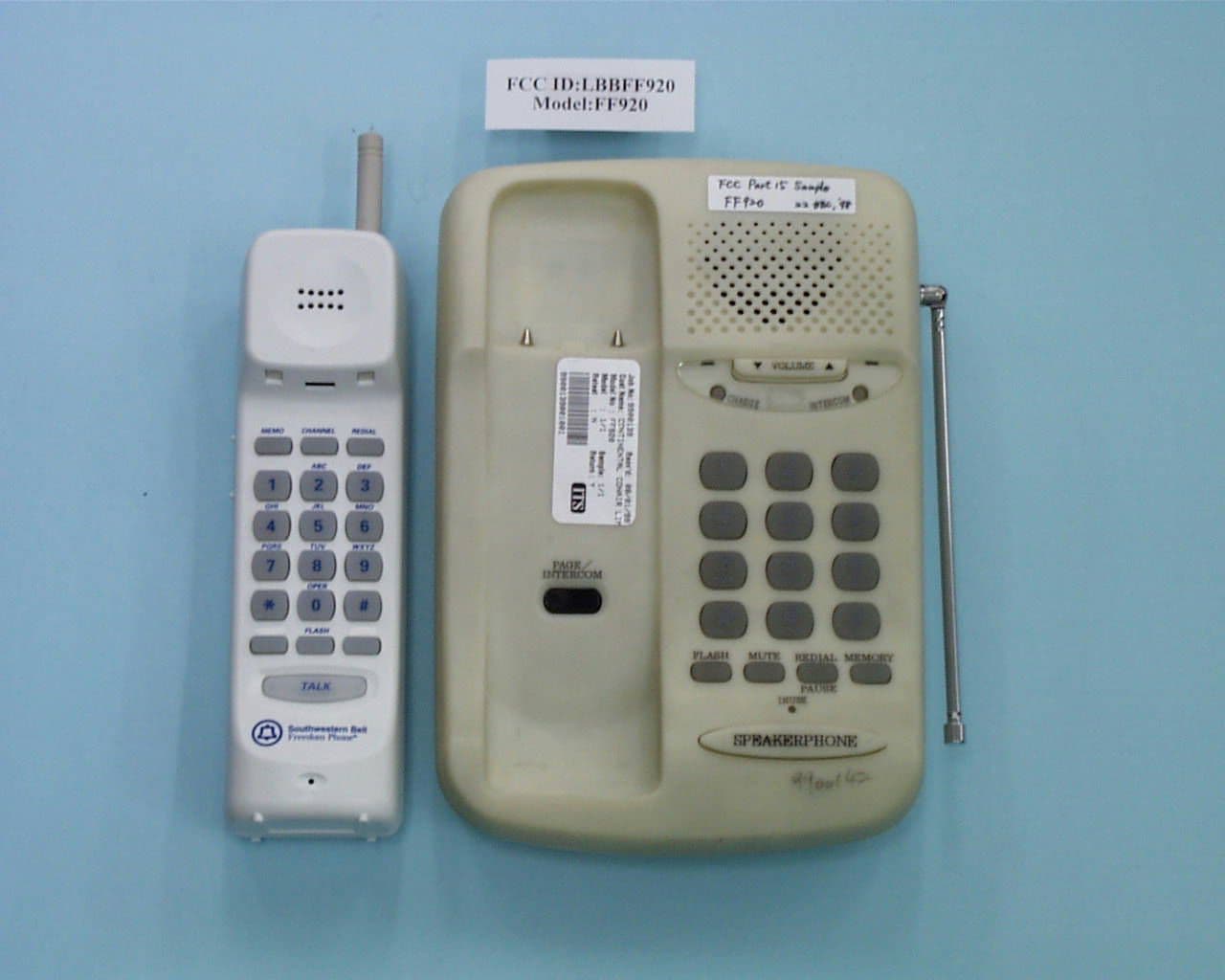 DXT - Part 15 Low Power Transceiver, Rx Verified - FCC ID LBBFF920 - Continental Conair Limited