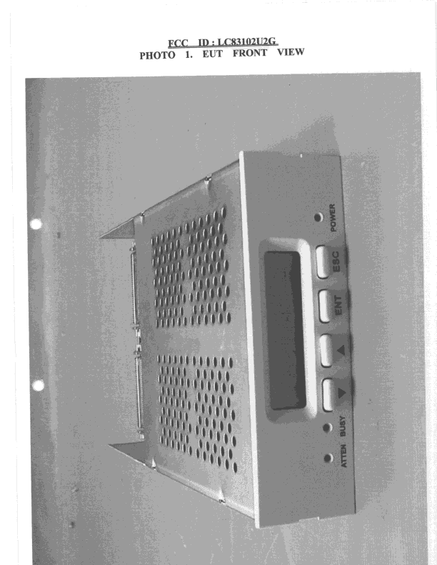 JBP - Part 15 Class B Computing Device Peripheral - FCC ID LC83102U2G - Infortrend Technology Inc
