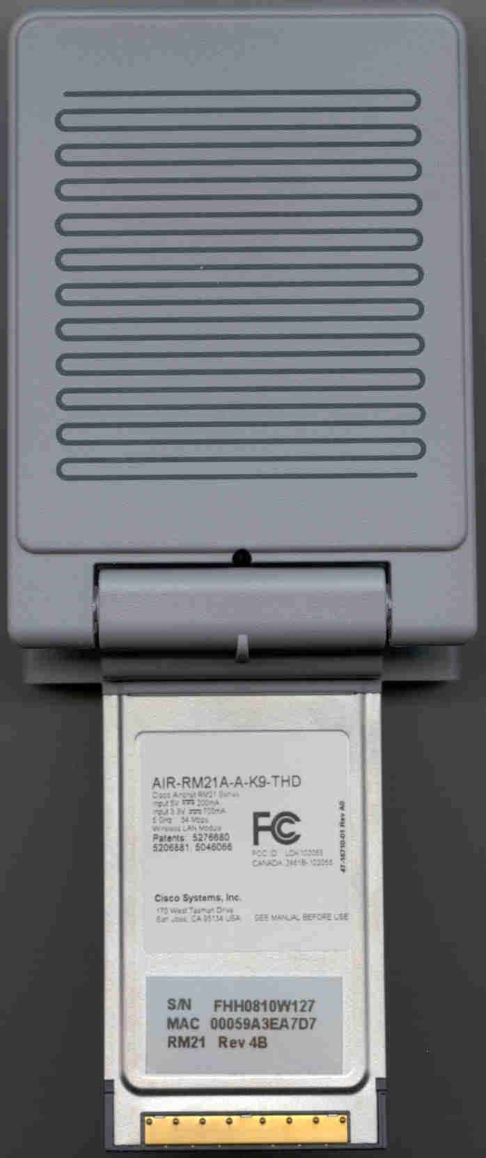 802.11a Cardbus radio module - FCC ID LDK102053 - Cisco Systems Inc