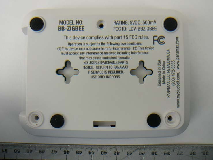 Ethernet to ZigBee Bridge/Gateway - FCC ID LDV-BBZIGBEE - Panamax LLC (5)