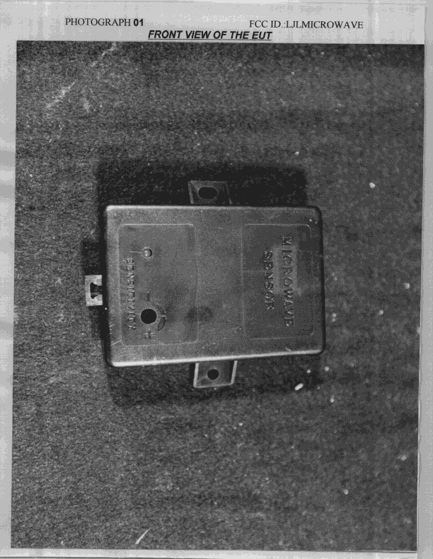 Automotive Security System Transmitter - FCC ID LJLMICROWAVE - Lite On Automotive Corporation