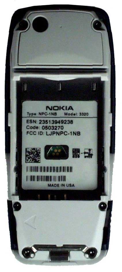 Single band, dual mode cellular telephone - FCC ID LJPNPC-1NB - Microsoft Corporation (2)