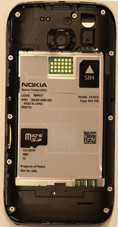 GSM/WCDMA cellular phone w/BT, WLAN and NFC - FCC ID LJPRM-779 - Microsoft Corporation