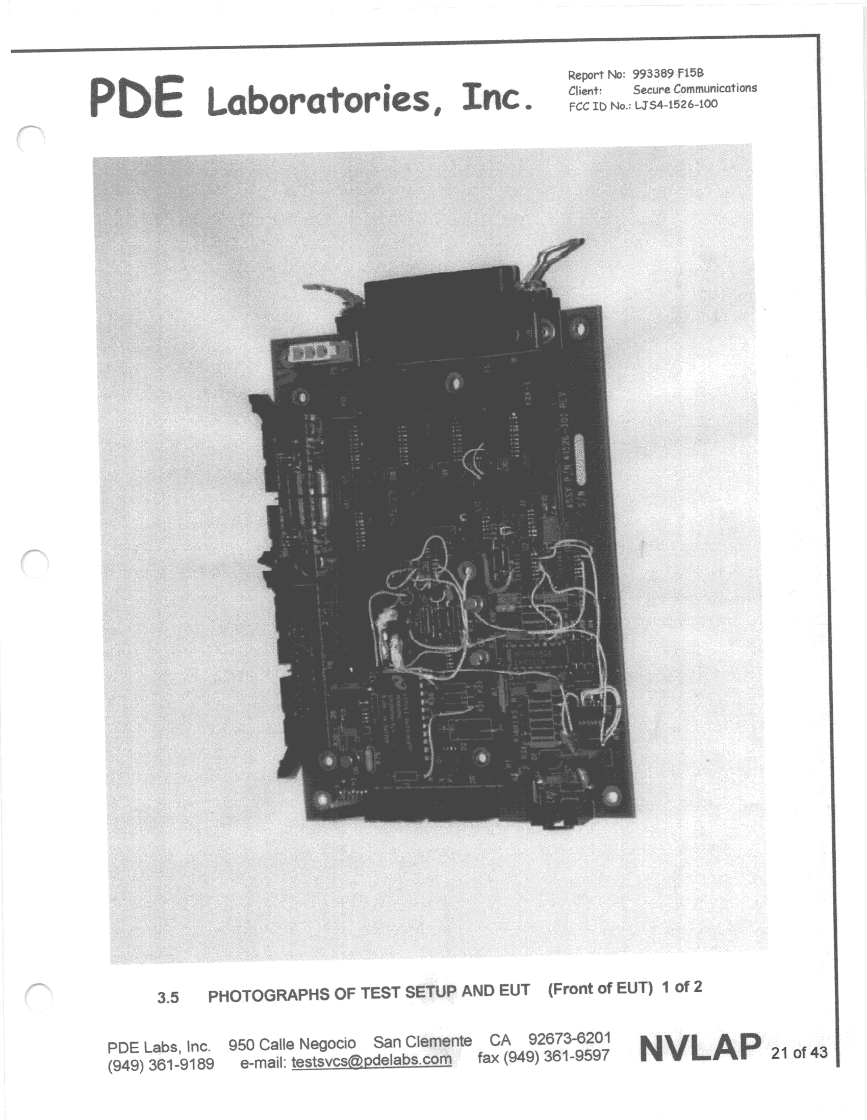 Inkjet Printer - FCC ID LJS41526-100 - Secure Communication Systems Inc (3)