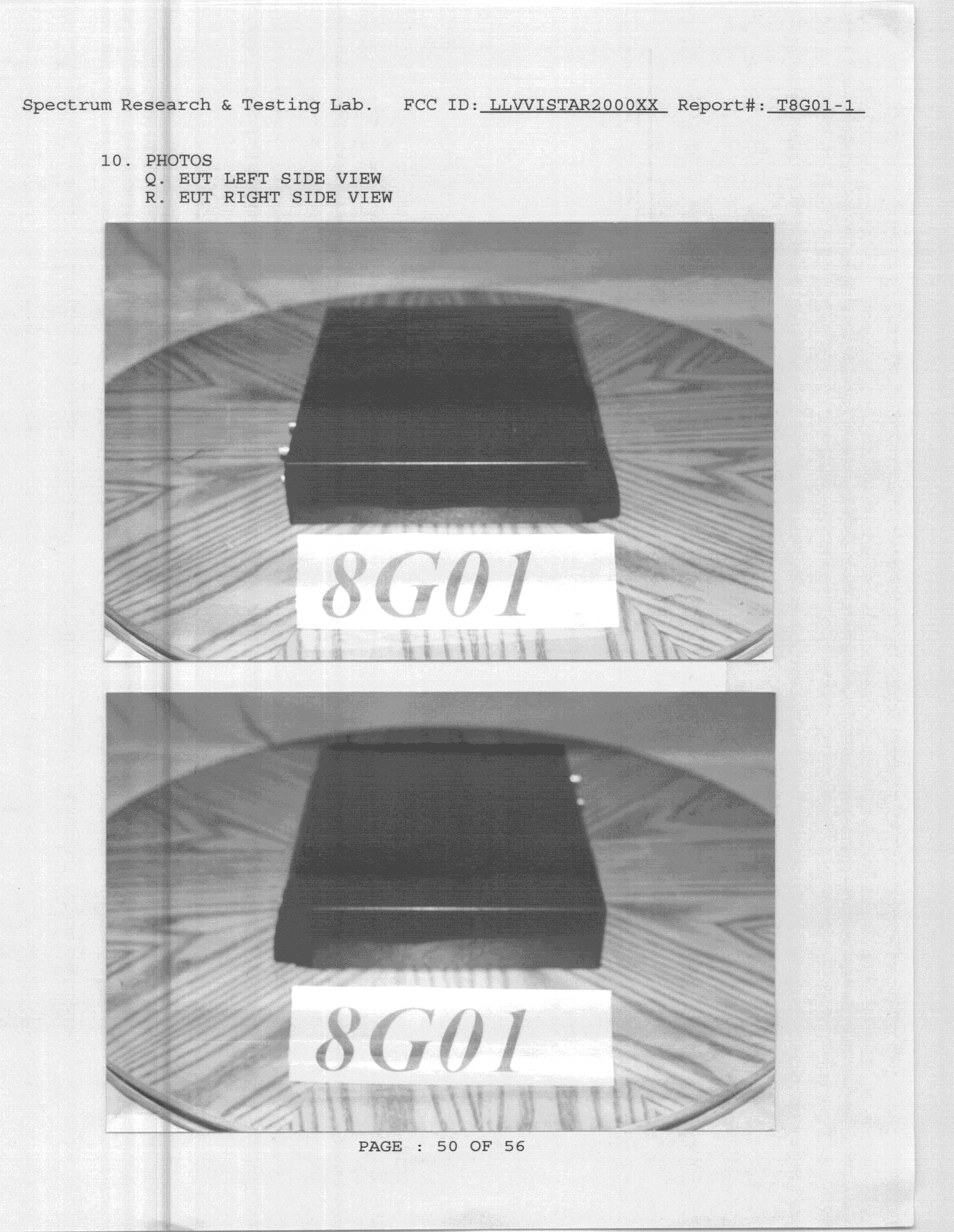 HID - Part 15 TV Interface Device - FCC ID LLVVISTAR2000XX - Visionetics International (2)