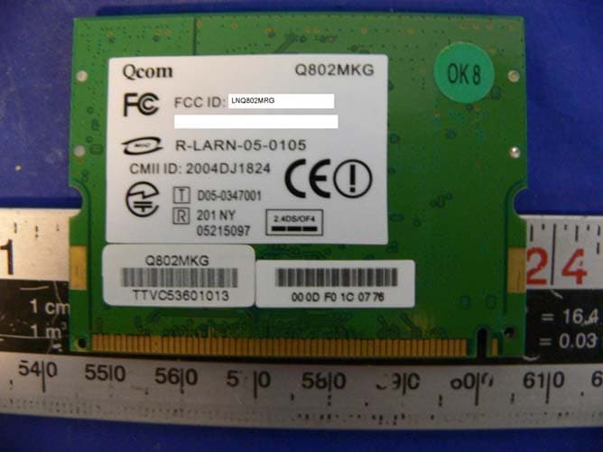 802.11b/g Wireless Modular - FCC ID LNQ802MRG - Actiontec Electronics Inc (2)