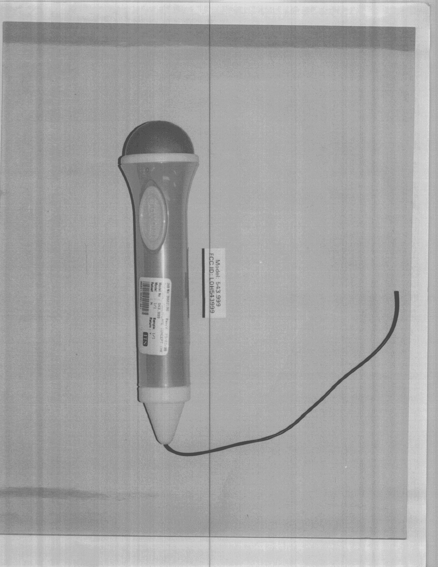 Toy Wireless Mic Transmitter - FCC ID LOH543999 - POLYCONCEPT HONG KONG LIMITED