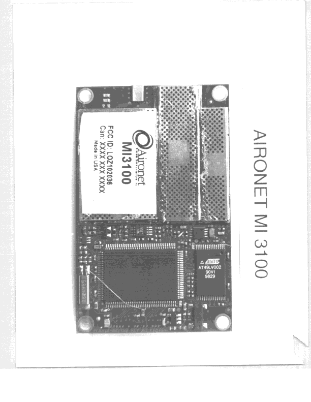 DSS - Part 15 Spread Spectrum Transmitter - FCC ID LOZ102036 - Aironet Wireless Communications Inc