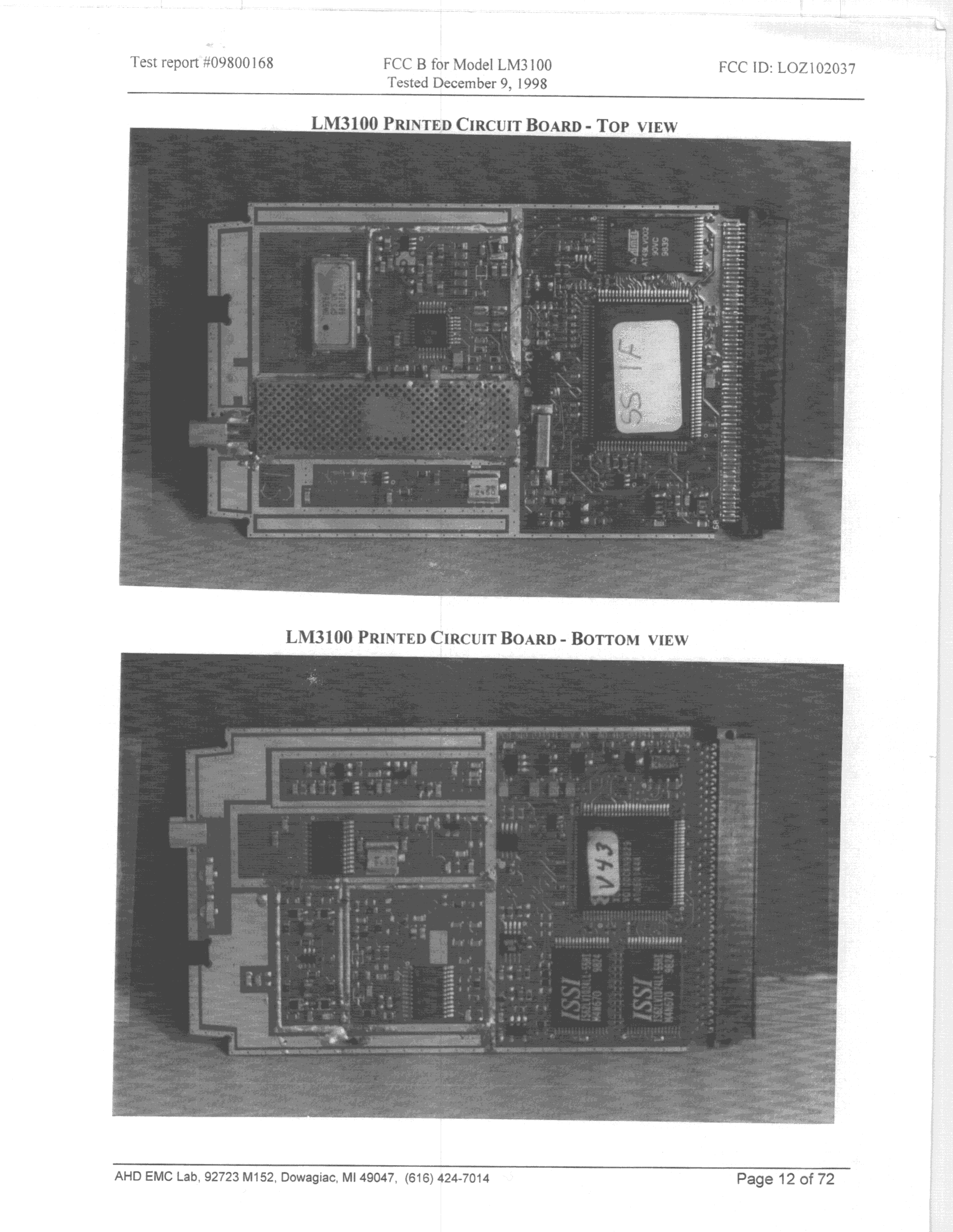 PCMCIA Card Transmitter. - FCC ID LOZ102037 - Aironet Wireless Communications Inc