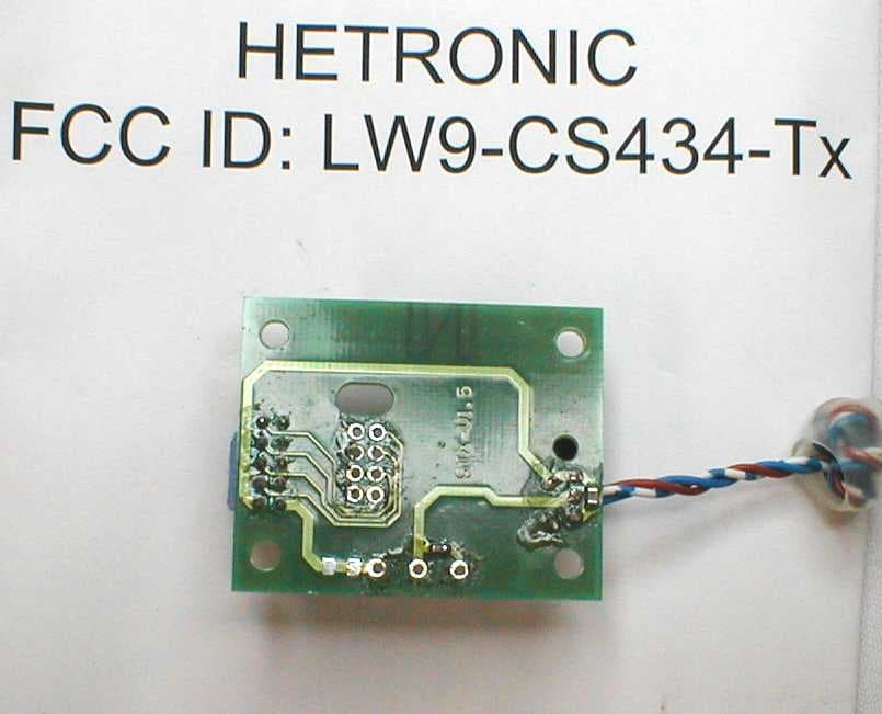 Momentary On Emergency Stop Transmitter - FCC ID LW9-CS434 - Hetronic International Inc