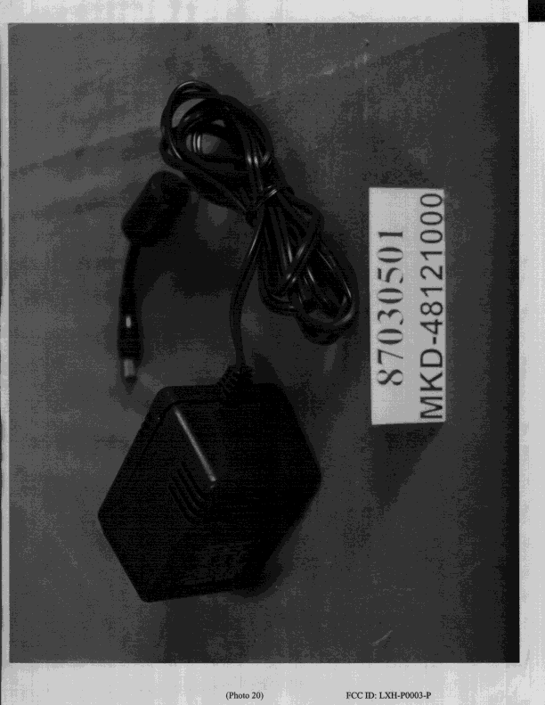 JBP - Part 15 Class B Computing Device Peripheral - FCC ID LXH-P0003-P - Pacific Image Electronics Co