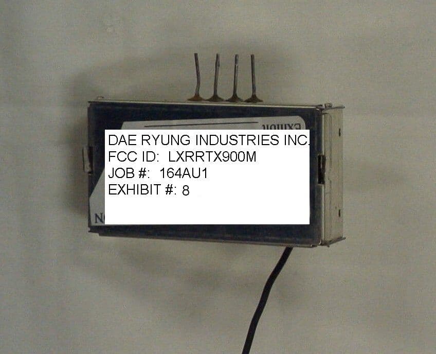 Wireless Headphone Transmitter - FCC ID LXRRTX900M - Dae Ryung Industries Inc