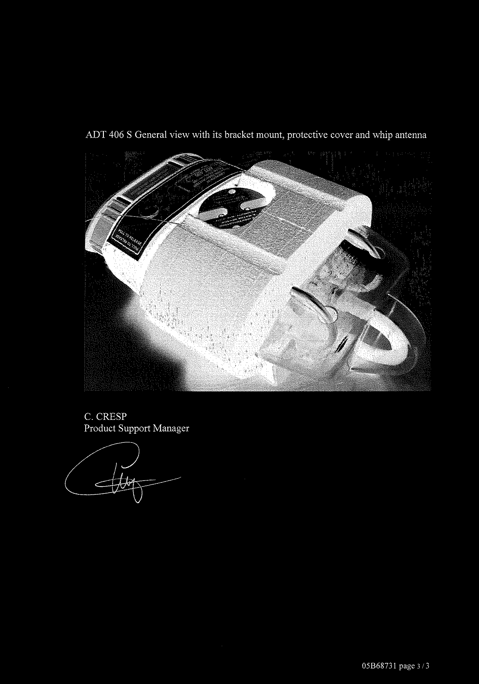 ELT model ADT 406S (Emergency Locator Transmitter) - FCC ID LYJADT406S - ELTA (2)