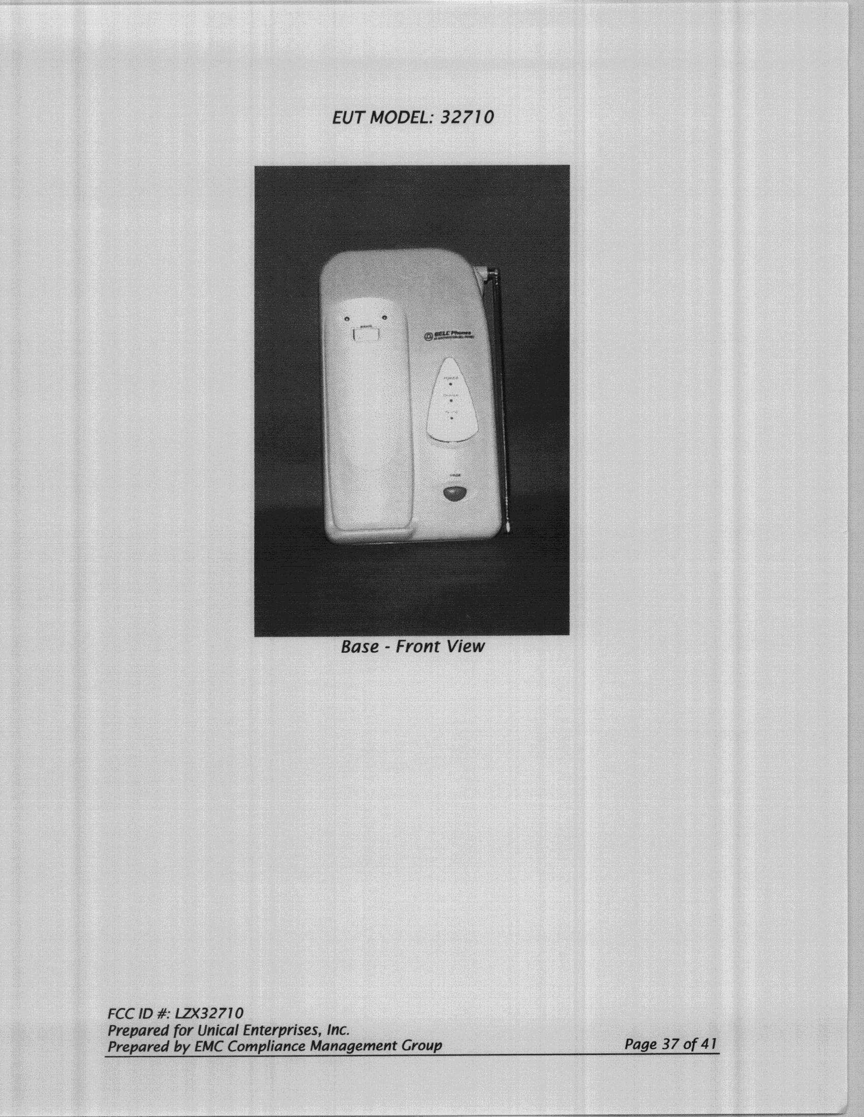 ETS - Part 15 Cordless Telephone System - FCC ID LZX32710 - Unical Enterprises Inc (3)