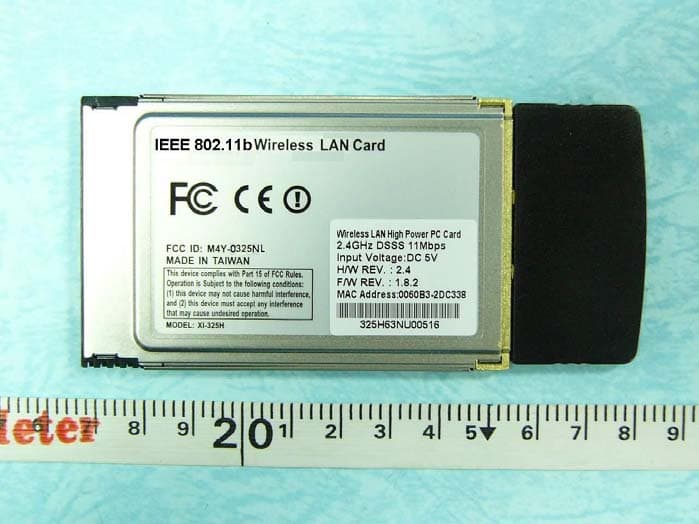 IEEE 802.11b Wireless Lan Card - FCC ID M4Y-0325NL - Z Com Inc