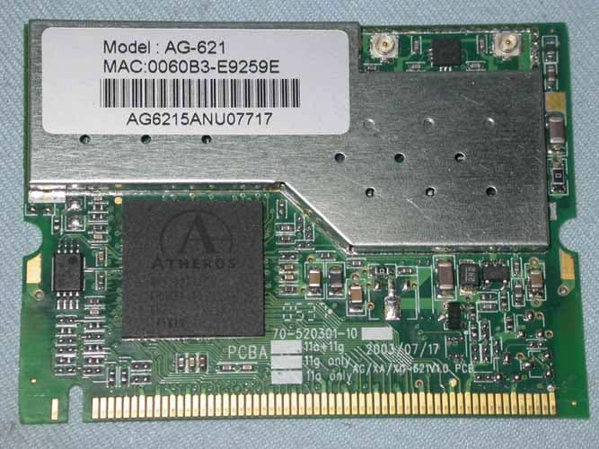 802.11 a/b/g Mini PCI Card - FCC ID M4Y-0AG621 - Z Com Inc